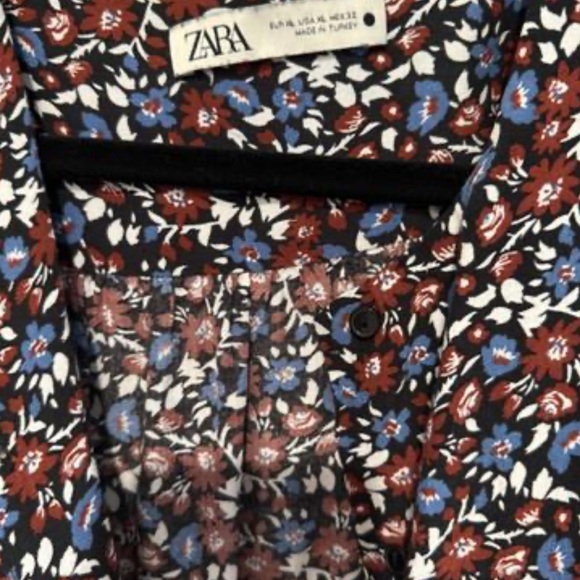 Not Fo Sale Zara Floral Print Long Sleeve Midi Dress XL - Picture 4 of 4